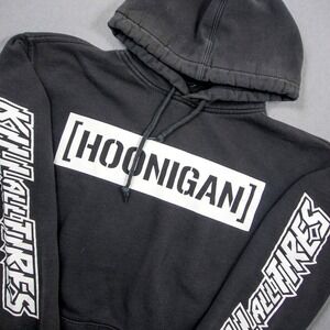 Hoonigan CENSOR BAR Kill All Tires Graphic Hoodie Sweater Pullover Black Men's M